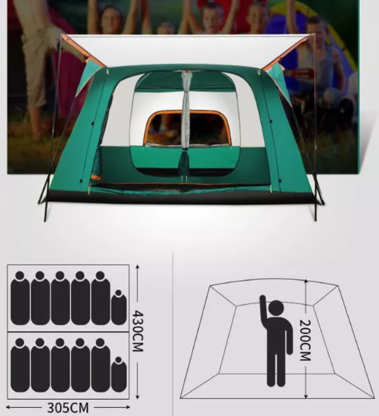 야외 8인용 대형 캠핑 텐트